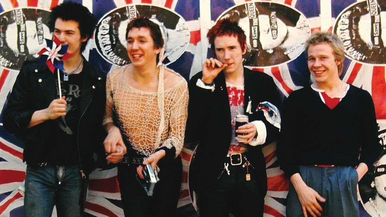 Foto da banda inglesa 'Sex Pistols.'