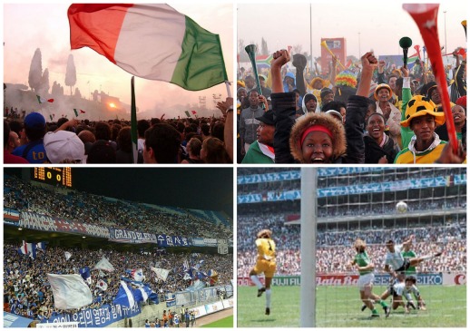 Os campeões e os países-sede das últimas Copas do Mundo