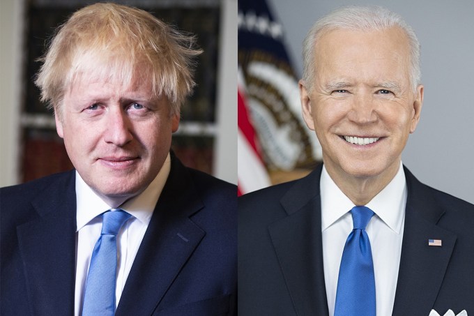 O primeiro-ministro Boris Johnson e o presidente Joe Biden