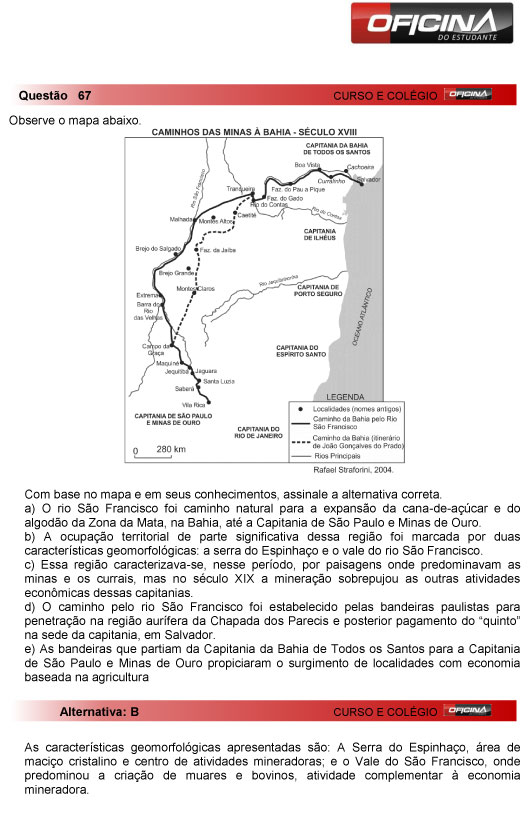 Fuvest 2013: correção da questão 67 da primeria fase do vestibular