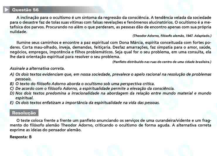 Unesp 2011: Questão 56 – Primeira fase
