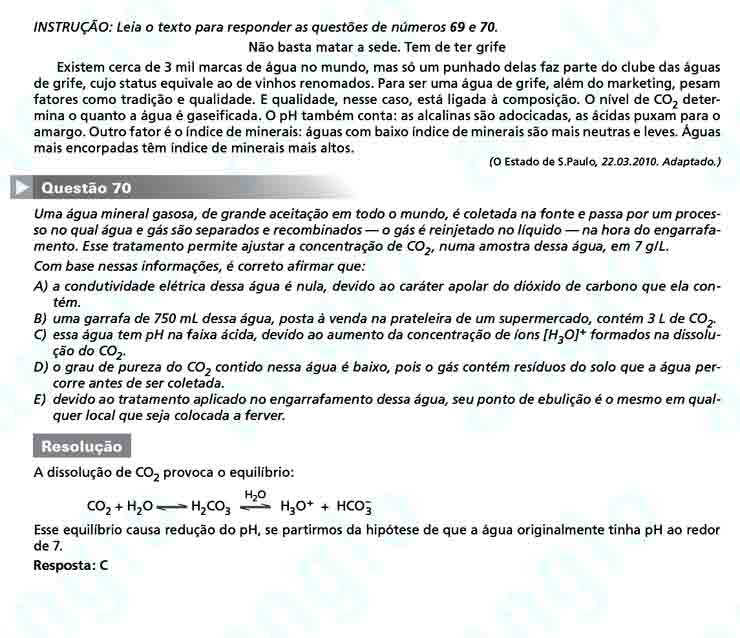 Unesp 2011: Questão 70 – Primeira fase
