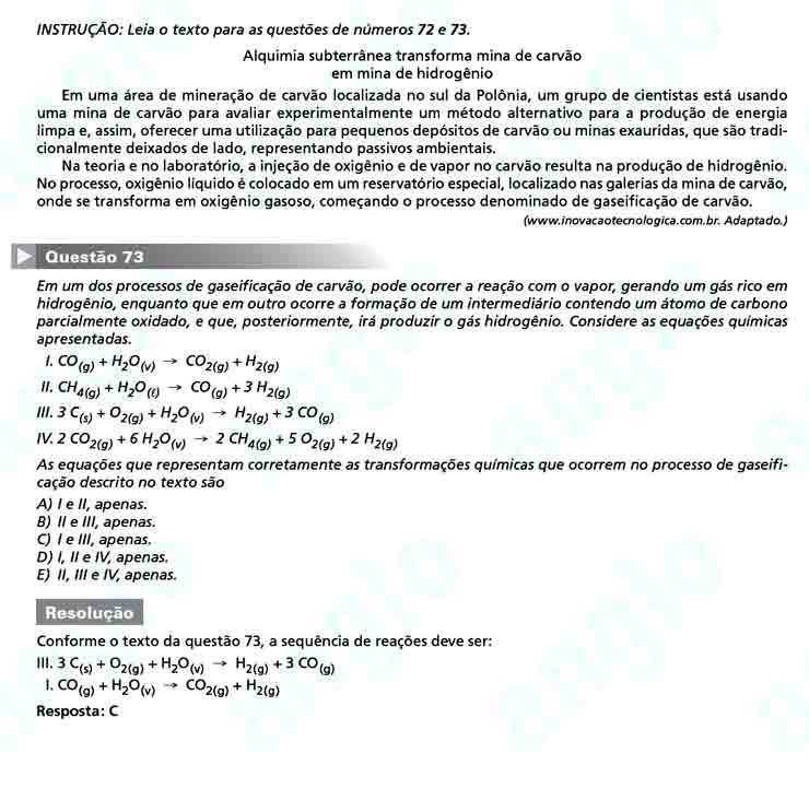Unesp 2011: Questão 73 – Primeira fase