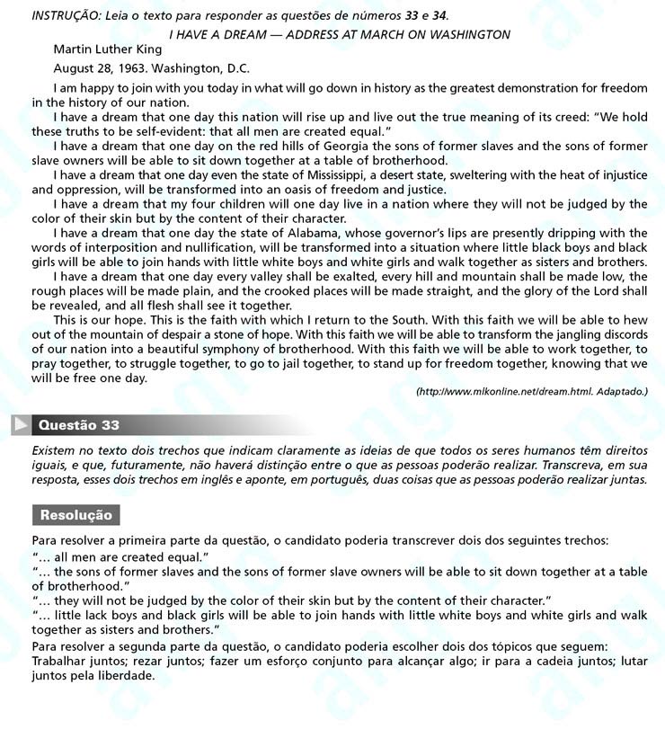Unesp 2011 – segunda fase: Questão 33 – Linguagens e Códigos