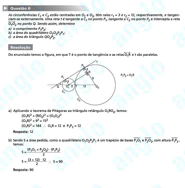 Fuvest 2011 – segunda fase: Questão 6 (Matemática) – Conhecimentos Específicos