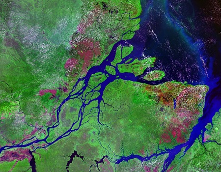 Em 1978, os oito países que fazem parte da bacia do rio Amazonas assinaram o Tratado de Cooperação Amazônica. Um dos objetivos é promover o desenvolvimento integrado e sustentável da bacia. Para isso, foi criada a Organização do Tratado de Cooperação Amazônica. (Foto: Wikimedia Commons)