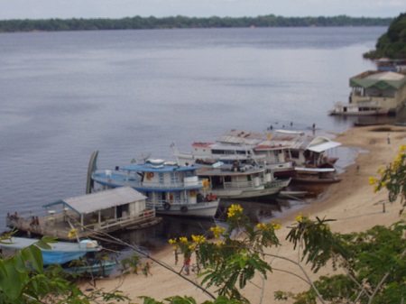 Cerca de metade da bacia do rio Amazonas está em território brasileiro. Acre, Roraima, Rondônia, Mato Grosso, Pará, Amapá e, claro, Amazonas são os estados que a bacia engloba. A outra metade está dividida pelos territórios de Peru, Equador, Bolívia, Guiana, Suriname, Colômbia e Venezuela. (Foto: Wikimedia Commons)