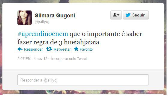 Usando a hashtag #AprendiNoEnem, usuários fazem piada com o conteúdo das provas do Exame Nacional do Ensino Médio, aplicado nos dias 3 e 4 de novembro Usando a hashtag #AprendiNoEnem, usuários fazem piada com o conteúdo das provas do Exame Nacional do Ensino Médio, aplicado nos dias 3 e 4 de novembro