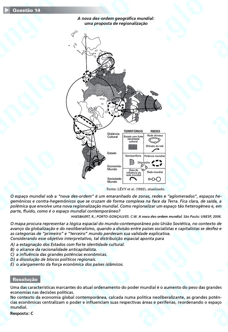 Enem 2011: Questão 14 – Ciências Humanas (prova azul)