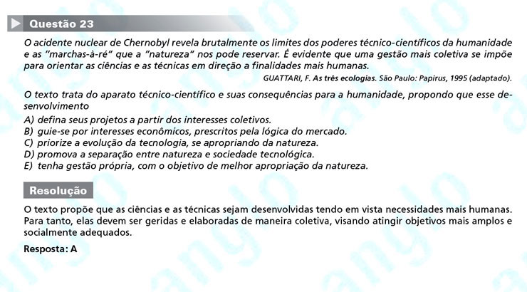 Enem 2011: Questão 23 – Ciências Humanas (prova azul)