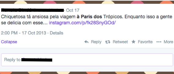 E nesse tweet, a autora também errou? Não! Quando o nome do país ou cidade vem acompanhado de uma especificação, como a Paris dos trópicos ou A Recife dos meus sonhos, passa a pedir artigo. Por isso, há crase. O macete também vale aqui: volto da Paris dos trópicos. E nesse tweet, a autora também errou? Não! Quando o nome do país ou cidade vem acompanhado de uma especificação, como a Paris dos trópicos ou A Recife dos meus sonhos, passa a pedir artigo. Por isso, há crase. O macete também vale aqui: volto da Paris dos trópicos.