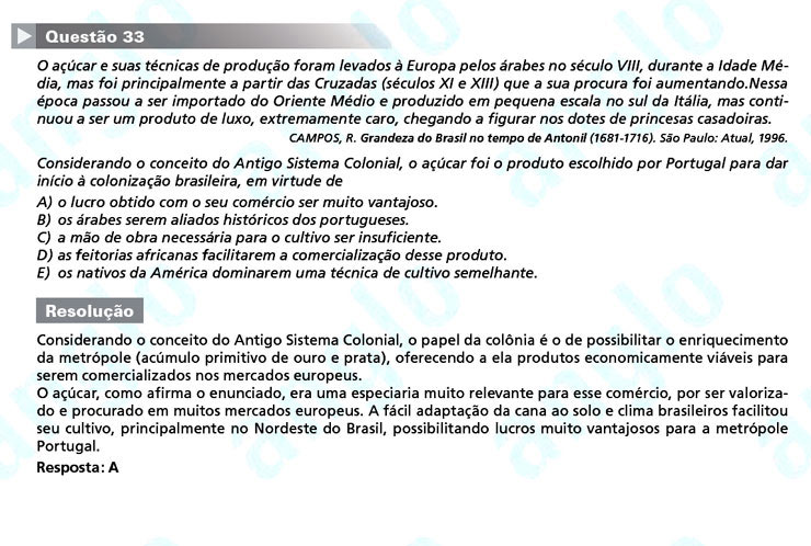 Enem 2011: Questão 33 – Ciências Humanas (prova azul)