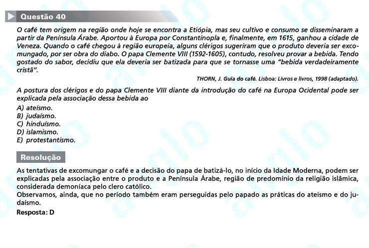 UFF 2011/1 questão 40 - Estuda.com ENEM