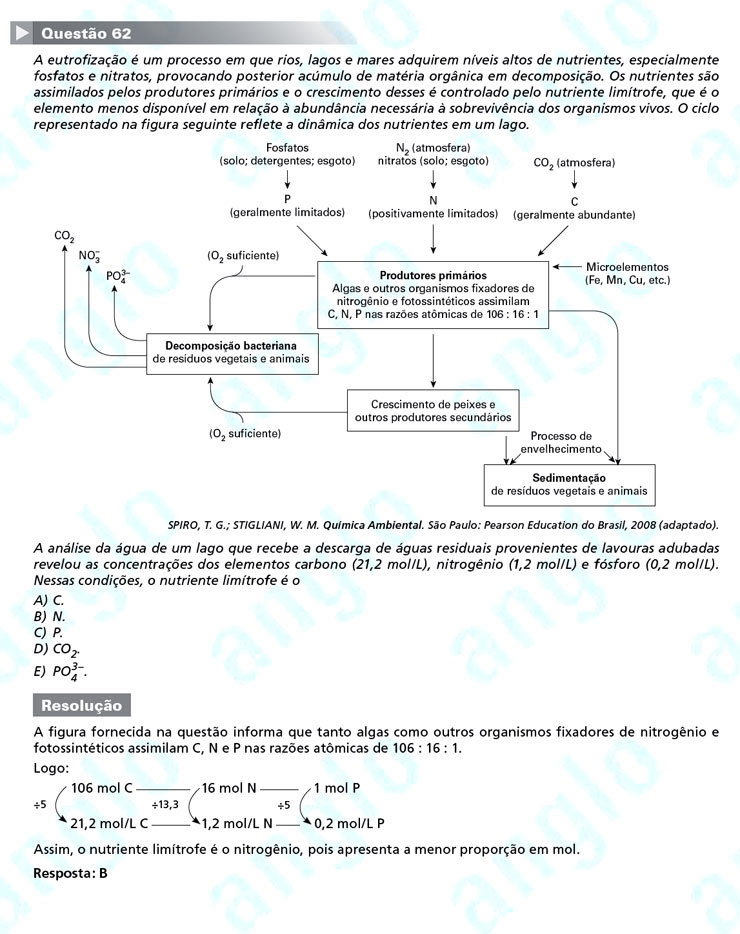 Enem 2011: Questão 62 – Ciências da Natureza (prova azul)