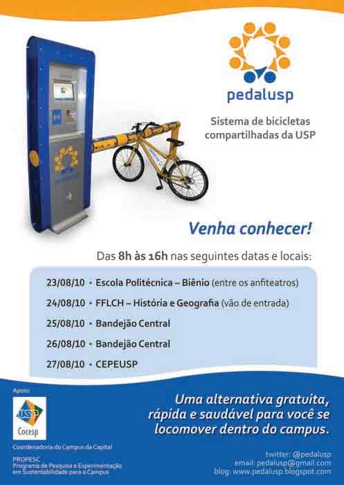 USP inaugura sistema interno de empréstimo de bicicletas