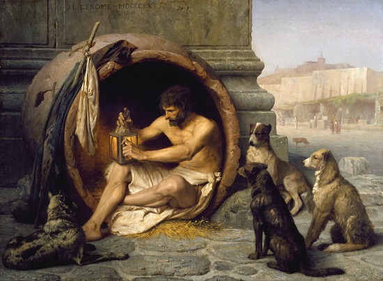 O cinismo é uma doutrina da filosofia grega que considerava a honestidade o único requisito para a felicidade. Por isso, os cínicos eram ascetas radicais, completamente alheios a questões como roupa, família, e higiene. Diógenes, o maior dos filósofos cínicos, era um morador de rua. O cinismo é uma doutrina da filosofia grega que considerava a honestidade o único requisito para a felicidade. Por isso, os cínicos eram ascetas radicais, completamente alheios a questões como roupa, família, e higiene. Diógenes, o maior dos filósofos cínicos, era um morador de rua.