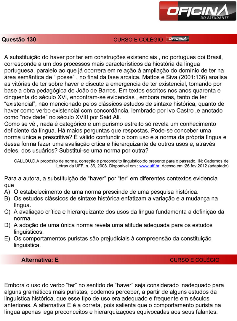 Enem 2012: correção da questão 130