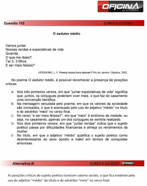 Enem 2012: correção da questão 102