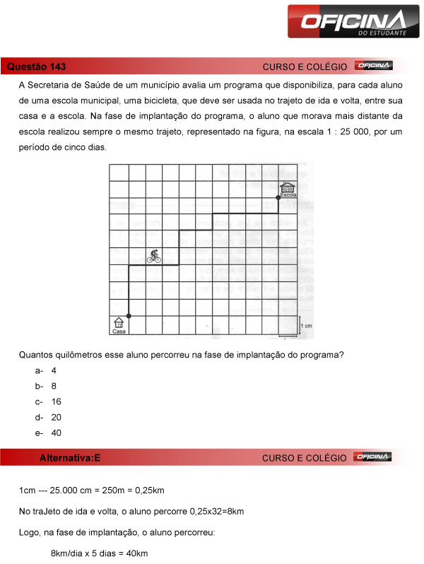 Enem 2013 – Correção da questão 143 – Matemática