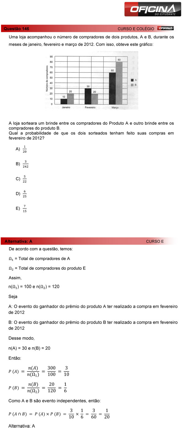 Enem 2013 – Correção da questão 146 – Matemática