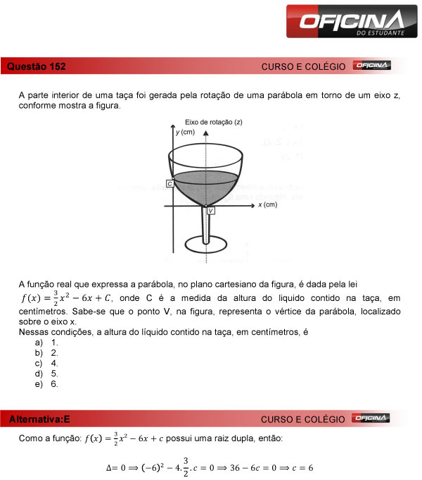 Enem 2013 – Correção da questão 152 – Matemática