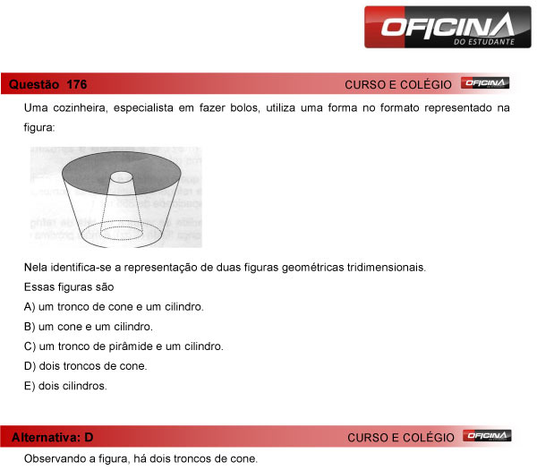 Enem 2013 – Correção da questão 176 – Matemática