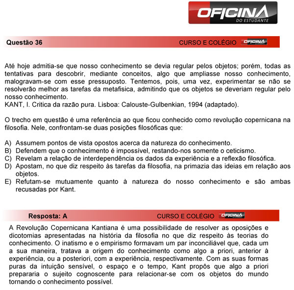 Enem 2013 – Correção da questão 36 – Ciências Humanas