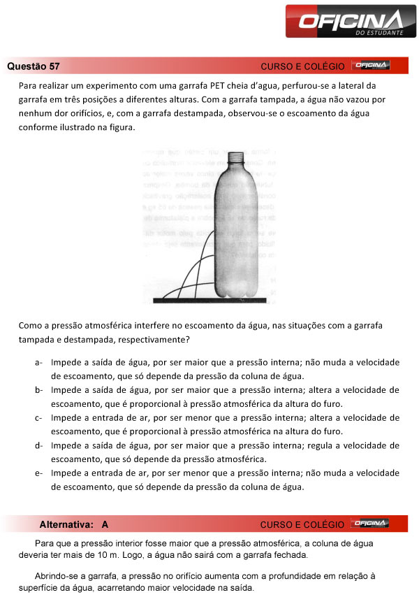 Enem 2013 – Correção da questão 57 – Ciências da Natureza