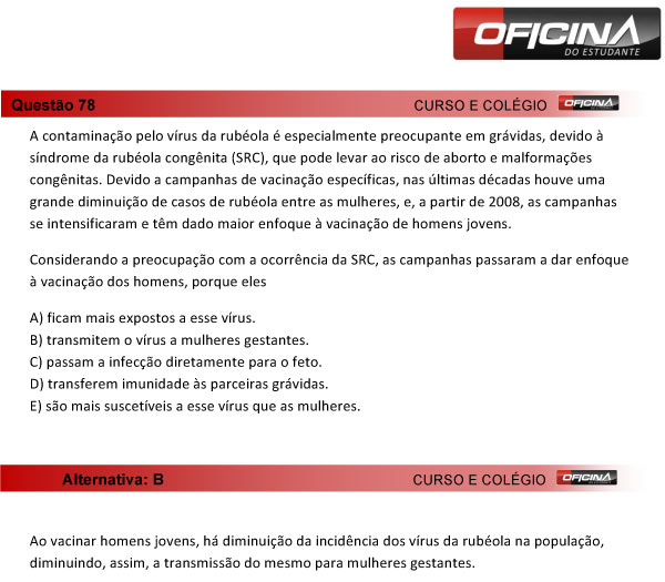 Enem 2013 – Correção da questão 78 – Ciências da Natureza