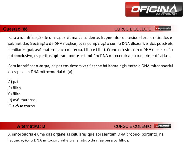 Enem 2013 – Correção da questão 88 – Ciências da Natureza