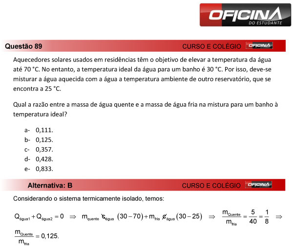 Enem 2013 – Correção da questão 89 – Ciências da Natureza