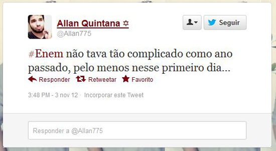 Muitos usuários consideraram a prova cansativa e manifestaram preocupação quanto ao segundo dia, que terá redação e matemática. Clique no Leia mais para ver a correção do primeiro dia de prova