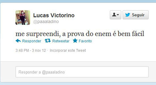 Muitos usuários consideraram a prova cansativa e manifestaram preocupação quanto ao segundo dia, que terá redação e matemática. Clique no Leia mais para ver a correção do primeiro dia de prova Muitos usuários consideraram a prova cansativa e manifestaram preocupação quanto ao segundo dia, que terá redação e matemática. Clique no Leia mais para ver a correção do primeiro dia de prova