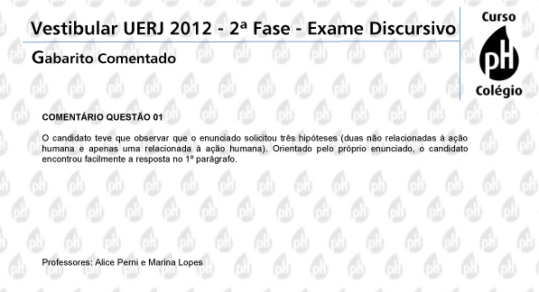 Uerj 2012 – Espanhol (questão 1)