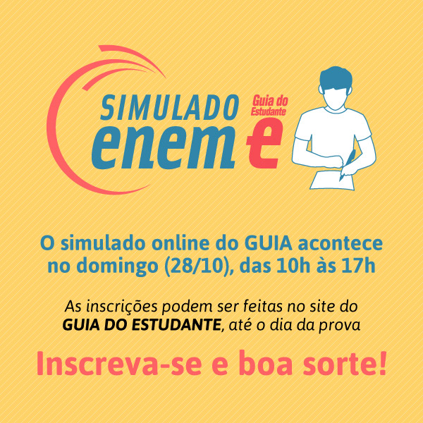 Simulado Enem GUIA DO ESTUDANTE é adiado para domingo, 28 de outubro