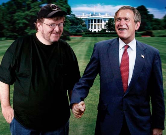 FAHRENHEIT (2004) - Dirigido pelo cineasta estadunidense Michael Moore. Fala sobre as causas e consequências dos atentados de 11 de setembro de 2001 nos Estados Unidos, fazendo referência à posterior invasão do Iraque, liderada por esse país e pela Grã-Bretanha. Além disso, tenta decifrar os reais alcances dos vínculos que existiriam entre as famílias do presidente George W. Bush e a de Osama bin Laden.