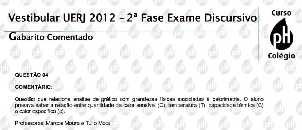 Uerj 2012 – Física (questão 4)