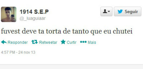 Estudantes comentam na rede social sobre dificuldade da prova. Primeira fase da Fuvest foi aplicada neste domingo (24) Estudantes comentam na rede social sobre dificuldade da prova. Primeira fase da Fuvest foi aplicada neste domingo (24)