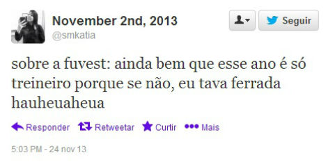 Estudantes comentam na rede social sobre dificuldade da prova. Primeira fase da Fuvest foi aplicada neste domingo (24) Estudantes comentam na rede social sobre dificuldade da prova. Primeira fase da Fuvest foi aplicada neste domingo (24)