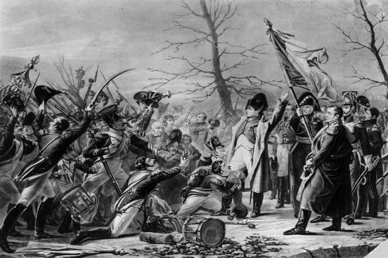 Napoleão consegue fugir do exílio na ilha de Elba em 1815. Ao chegar na França, ele encontra uma população descontente com o governo de Luís XVIII e é recebido novamente como imperador francês, recuperando assim o poder. (Imagem: Rischgitz/Getty Images) Napoleão consegue fugir do exílio na ilha de Elba em 1815. Ao chegar na França, ele encontra uma população descontente com o governo de Luís XVIII e é recebido novamente como imperador francês, recuperando assim o poder. (Imagem: Rischgitz/Getty Images)