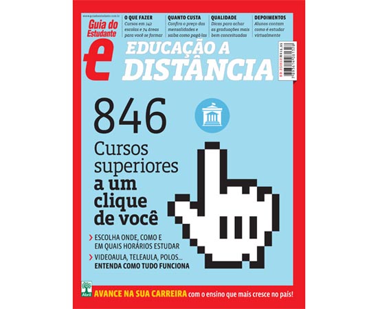 GUIA DO ESTUDANTE - EDUCAÇÃO A DISTÂNCIA - Este guia traz 846 cursos superiores a um clique de você. Apresenta os cursos mais procurados entre Bacharelados, Licenciaturas e Tecnológicos. Reune informações como perfil do aluno para se dar bem em um curso EAD, quanto custa, como funciona, empregabilidade e muito mais. GUIA DO ESTUDANTE - EDUCAÇÃO A DISTÂNCIA - Este guia traz 846 cursos superiores a um clique de você. Apresenta os cursos mais procurados entre Bacharelados, Licenciaturas e Tecnológicos. Reune informações como perfil do aluno para se dar bem em um curso EAD, quanto custa, como funciona, empregabilidade e muito mais.