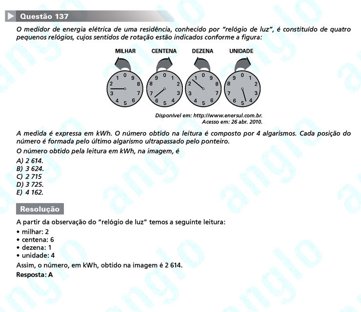 Enem 2011: Questão 137 – Matemática (prova amarela)