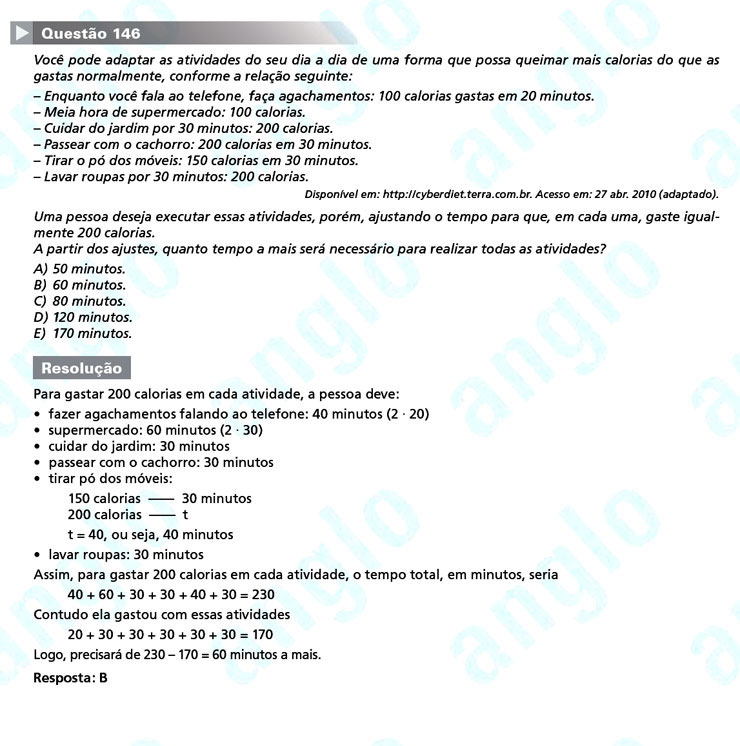 Enem 2011: Questão 146 – Matemática (prova amarela)