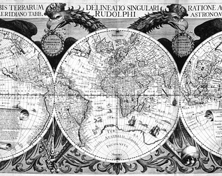 A cartografia é a ciência da produção e do estudo dos mapas. A palavra foi usada pela primeira vez numa carta, em 1839, trocada entre os historiadores Manuel Francisco Carvalhosa e Francisco Adolfo de Varnhagen. (Foto: Wikimedia Commons)