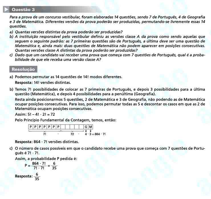 Fuvest 2011 – segunda fase: Questão 3 (Matemática) – Conhecimentos Específicos