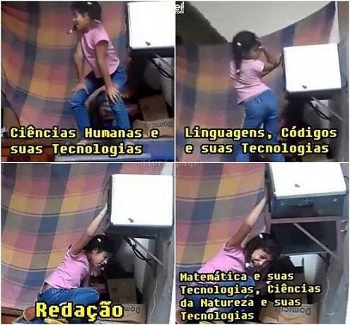 A internet não perdoa! O Enem está acontecendo neste fim de semana (8 e 9 de novembro) e já é tema de muitas imagens divertidas. A internet não perdoa! O Enem está acontecendo neste fim de semana (8 e 9 de novembro) e já é tema de muitas imagens divertidas.