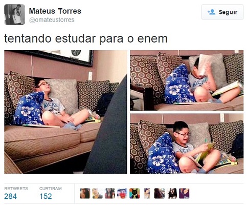 Sem limites para a zoeira: estudantes e usuários das redes sociais aproveitam para fazer piada com a tensão da prova, que acontece no fim de semana de 24 e 25 de outubro Sem limites para a zoeira: estudantes e usuários das redes sociais aproveitam para fazer piada com a tensão da prova, que acontece no fim de semana de 24 e 25 de outubro