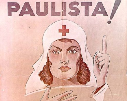 O MMDC se tornou símbolo da revolução e a entidade que alistava voluntários para a luta contra Vargas. A rebelião paulista foi declarada no dia 9 de julho. (Foto: Wikimedia Commons)