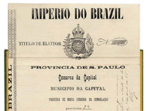 Em 1881 foram estabelecidas eleições diretas para câmaras e assembleias. Podiam votar eleitores com renda mínima anual de 200 mil-réis (menos os analfabetos). Foi nesse ano que nasceu o primeiro título de eleitor.