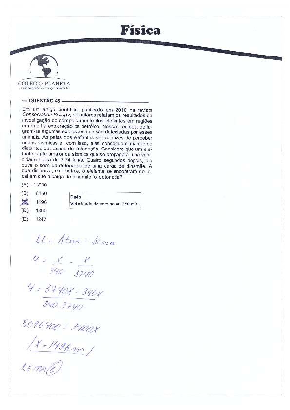 UFG 2011: Questão 45 – Primeira fase – prova tipo 3